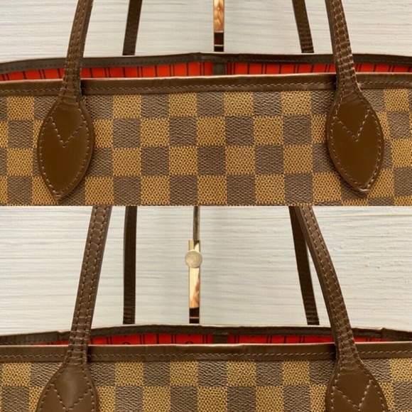 ❤️‍🩹SOLD❤️‍🩹 Louis Vuitton Neverfull MM Damier Ebene Cherry Red Tote Bag(SP0069) - Picture 3 of 12